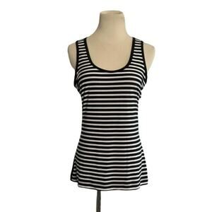 The Limited white black front stripe tank top Size Medium